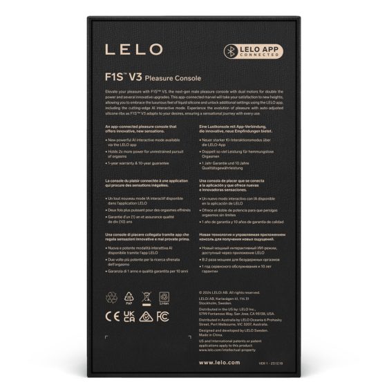 Lelo F1s V2 szónikus maszturbátor (APP-os) (kék betéttel)