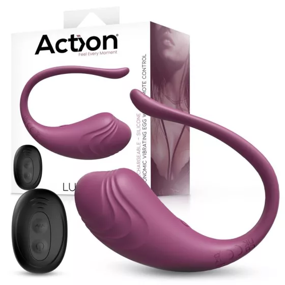 Action – Luvia távirányítható vibrációs tojás (bordó)