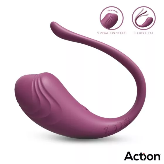 Action – Luvia távirányítható vibrációs tojás (bordó)