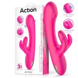 Action Nico dupla mozgó szárú vibrátor, pulzációs csiklóággal (lila)