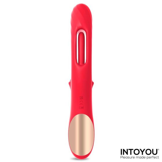 IntoYou Grant vibrátor mozgó szárrésszel, nyelvecskés csiklóizgatóval (pink)