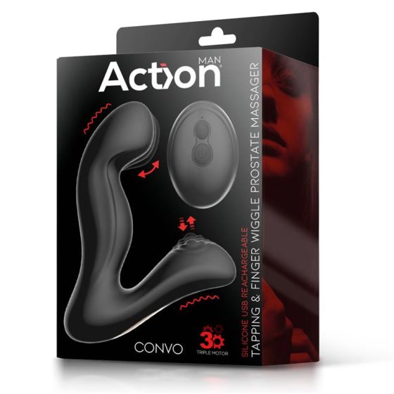 Action Convo prosztata vibrátor, mozgó fejjel, pulzációs talprészzel