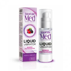   Amoréane Liquid Vibrator - csikló stimuláló gél hölgyeknek, erdei gyümölcsös illattal (30 ml)