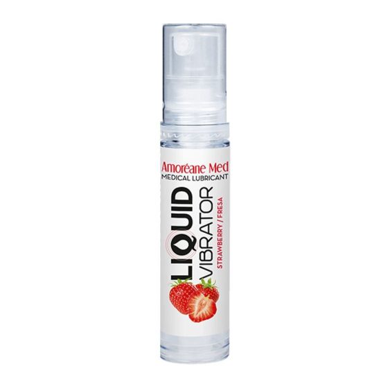 Amoréane Liquid Vibrator - csikló stimuláló gél hölgyeknek, eper illattal (10 ml)