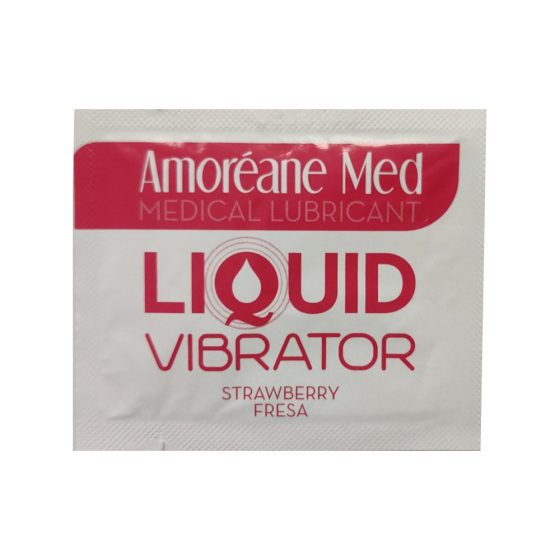 Amoréane Liquid Vibrator - csikló stimuláló gél hölgyeknek, eper illattal (2 ml-es, tasakos)