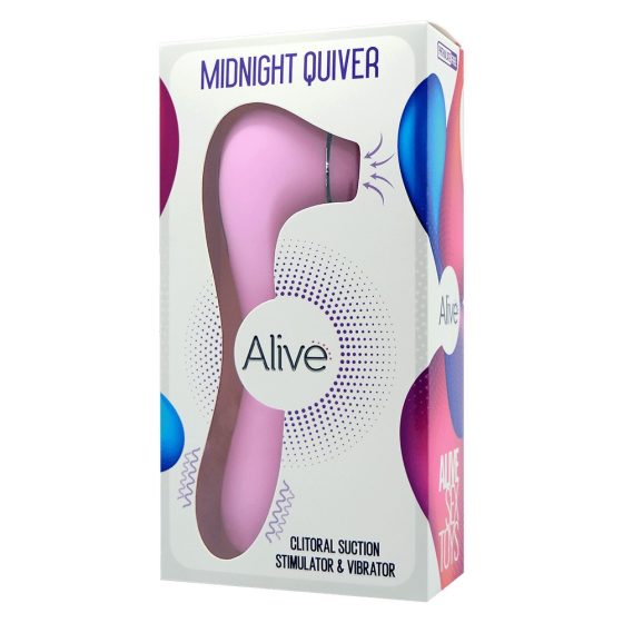 Alive Midnight Quiver léghullámos csiklóizgató, vibrációval (rózsaszín)