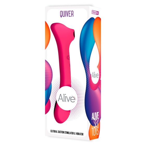 Alive Quiver léghullámos csiklóizgató, vibrációval (rózsaszín)