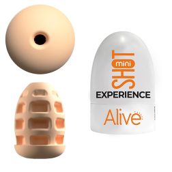   Alive Shot mini maszturbátor, semleges nyílással (világos bőrszín)