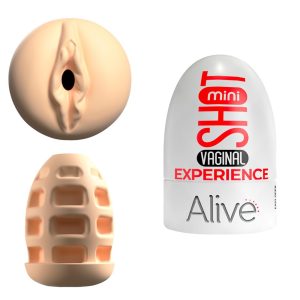 Alive Shot mini maszturbátor, vagina nyílással (világos bőrszín)