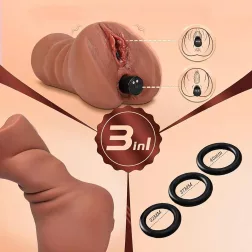   Sohimi – realisztikus punci és popsi maszturbátor (extra kiegészítőkkel)