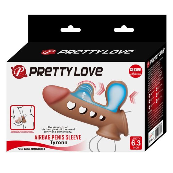 Pretty Love Tyronn herehámos pénisztoldó, felfújódó légkamrával (16 cm)