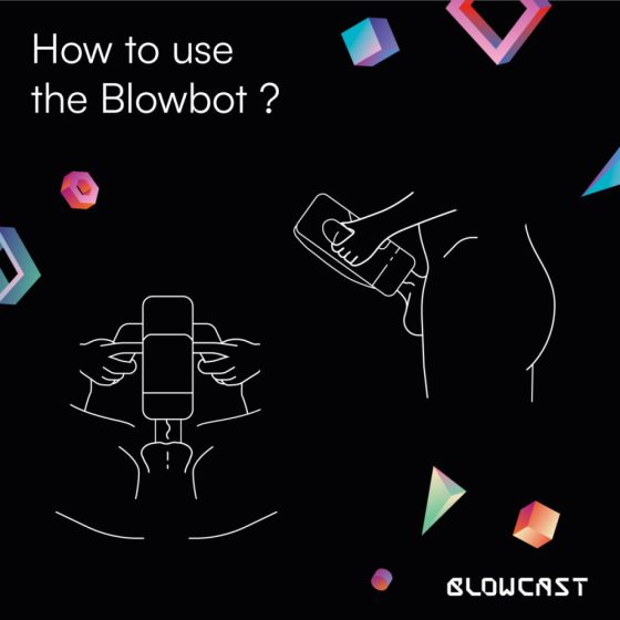 Blowcast Blowbot maszturbátor, fel-le mozgással, vibrációval, melegítő funkcióval