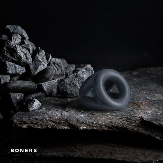 Boners háromgyűrűs péniszhám ultra puha szilikonból