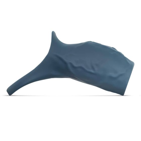 Boners vibrációs péniszköpeny, heregyűrűvel (kék)