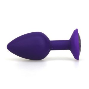 Szilikon anál dildó, rózsaszín kristállyal