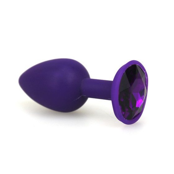 Szilikon anál dildó, rózsaszín kristállyal