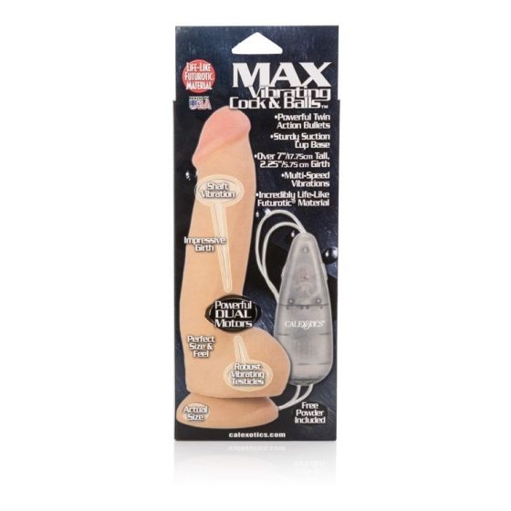 Calexotics Max Vibrating Cocks & Balls kétmotoros, tapadókorongos vibrátor