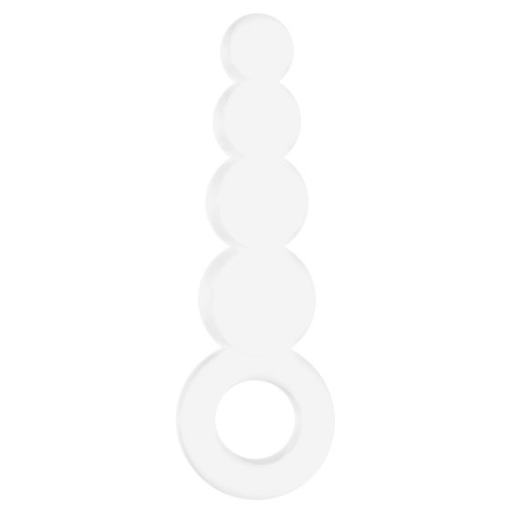 Christalino Tickler gömbös, mini üvegdildó (fehér)