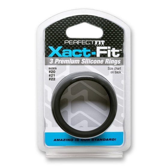 Perfect Fit Xact-Fit 3 db-os péniszgyűrű készlet (L-XL)