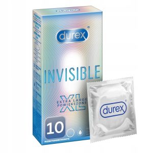 Durex Invisible XL 10 db extra vékony, nagyobb méretű óvszer