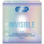   Durex Invisible Extra Lubricated vékony óvszer, extra síkosítással (3 db)