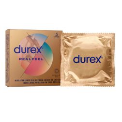 Durex Real Feel latex mentes óvszer (3 db)
