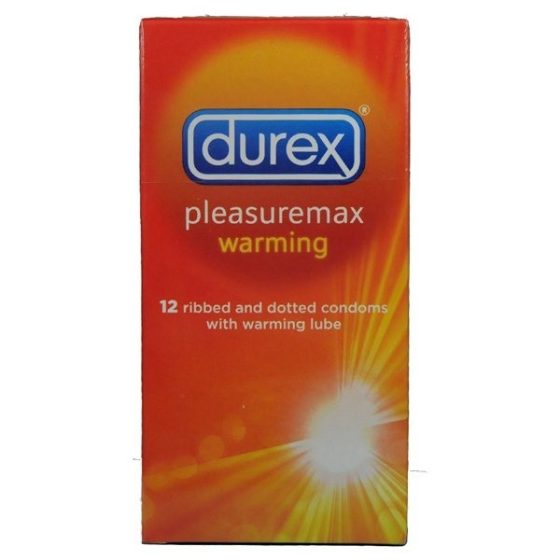 Durex Pleasuremax Warming 12 db redőzött óvszer, melegítő hatással