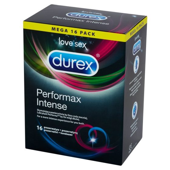 Durex Performax Intense stimuláló hatású, késleltetős óvszer (16 db)