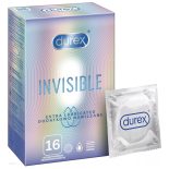   Durex Invisible Extra Lubricated vékony óvszer, extra síkosítással (16 db)