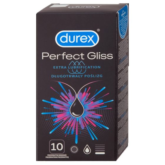Durex Perfect Gliss megerősített falvastagságú, extra síkosítású óvszer (10 db) Durex Perfect Gliss megerősített falvastagságú, extra síkosítású óvszer (10 db)