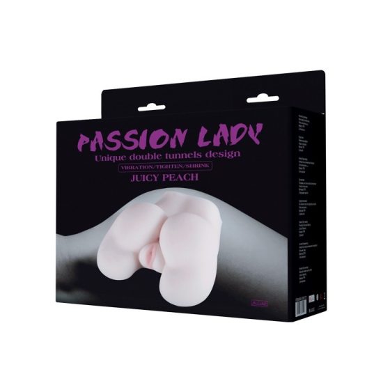 Passion Lady Juicy Peach vagina és ánusz maszturbátor, vibrációval