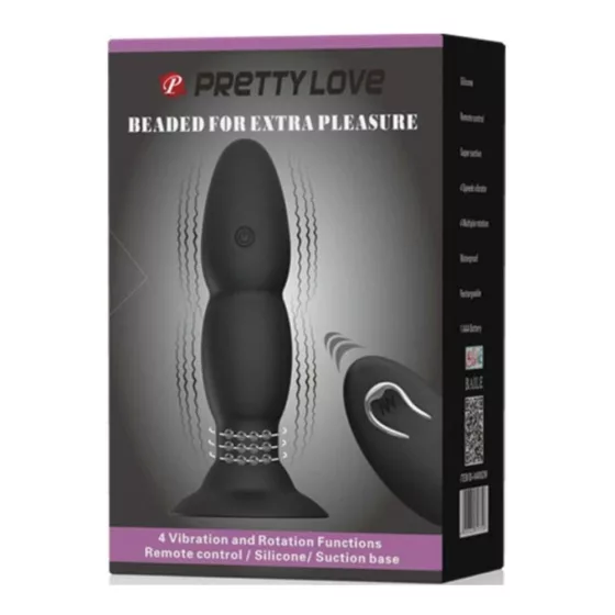 Pretty Love – Anál vibrátor szárán forgó gyöngysorral