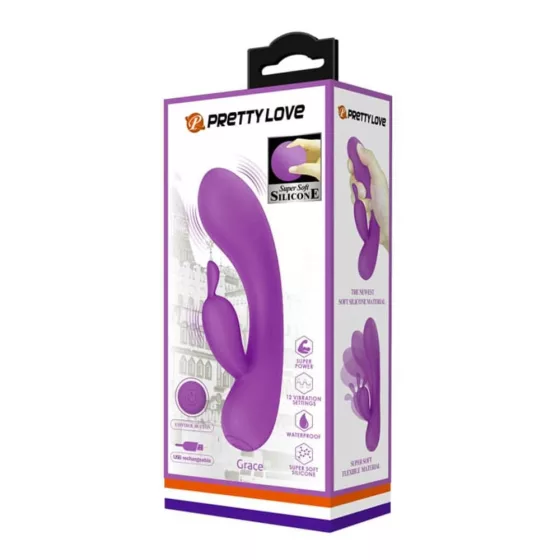 Pretty Love – Grace hajlékony akkumulátoros vibrátor klitoriszággal