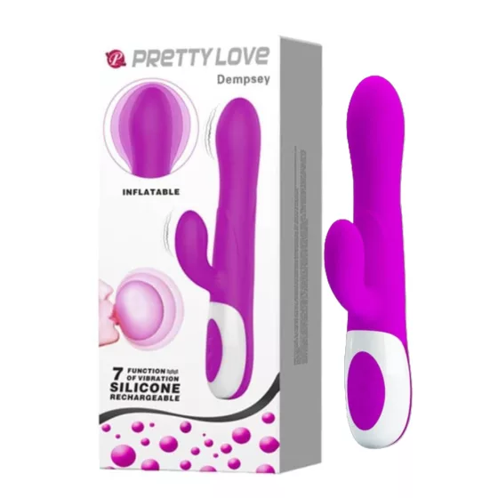 Pretty Love – Dempsey vibrátor klitoriszággal és felfújható fejrésszel