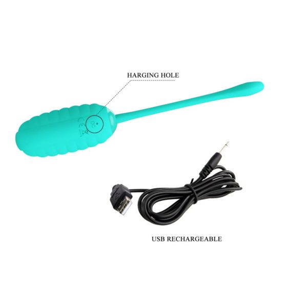 Pretty Love – Kirk akkumulátoros vibrációs tojás (türkiz) 