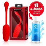   Pretty Love – Marina akkumulátoros vibrációs tojás (piros) + AJÁNDÉK 150 ml síkosító.