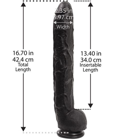 Dick Rambone Cock óriás dildó tapadókoronggal (fekete)