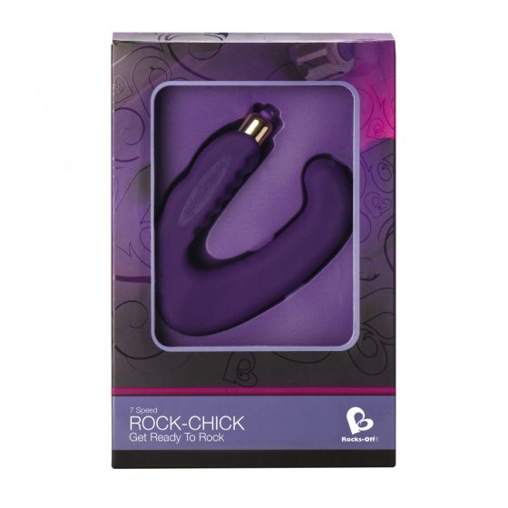 Rocks-Off Rock Chick G-Pont dildó és klitorisz vibrátor (lila)