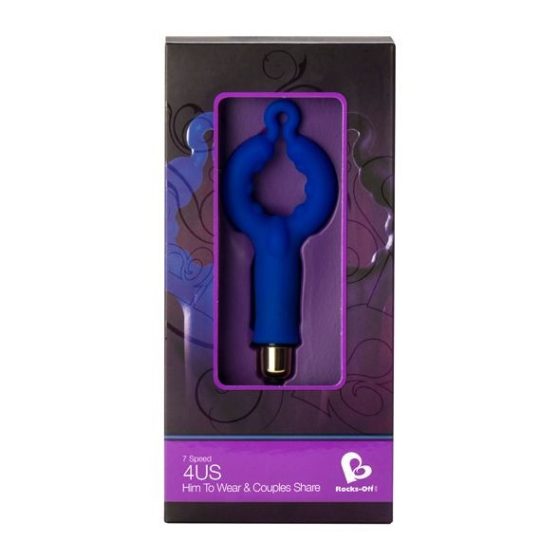 Rocks-Off 4US vibrációs péniszgyűrű (kék)