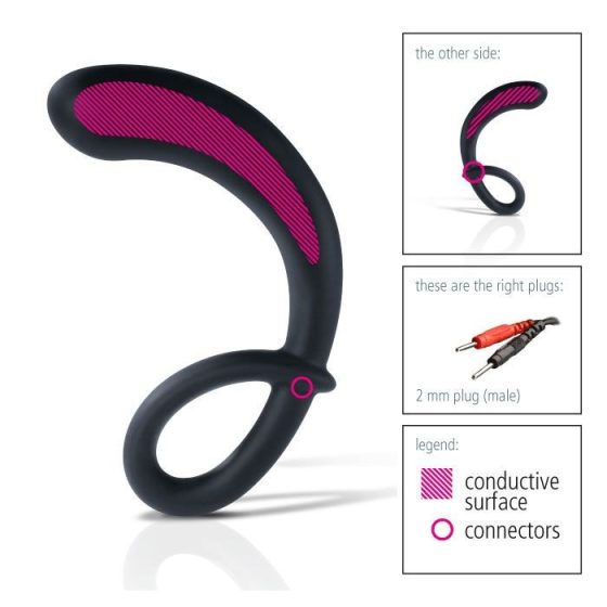 Mystim Curving Court elektro dildó szilikonból