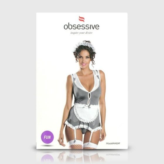 Obsessive takarítónő jelmez (szürke)