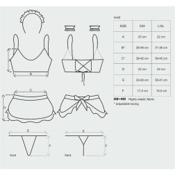 Obsessive takarítónő jelmez (fekete)
