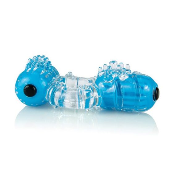 The Screaming O Color Pop Big O2 dupla vibrációs péniszgyűrű (kék)