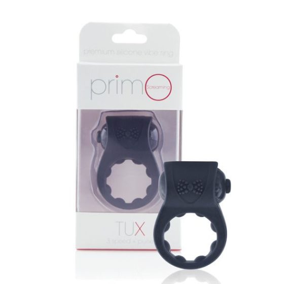 The Screaming O PrimO Line Tux vibrációs péniszgyűrű (fekete)