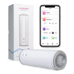   Lovense Max 2 okos maszturbátor, vibrációs és szorító funkcióval (fehér) (APP-os)