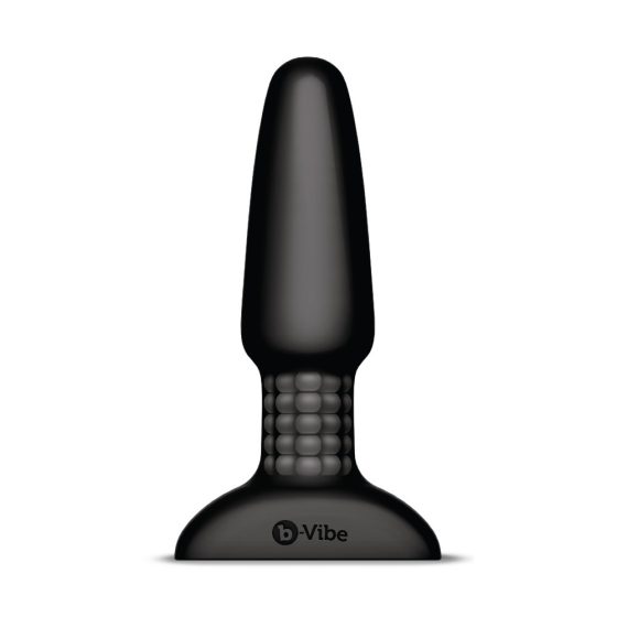 Bvibe Rimming Plug 2 távirányítható anál vibrátor, forgó gyöngyökkel (fekete)