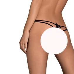 Obsessive Intensa dupla pántos tanga (fekete)