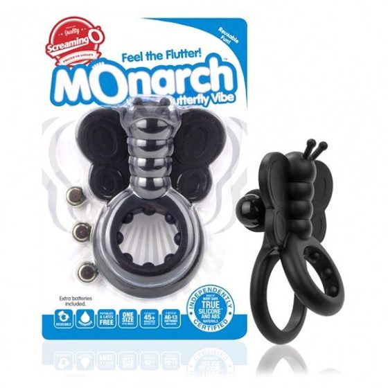 The Screaming O MOnarch Butterfly Vibe péniszgyűrű (fekete)