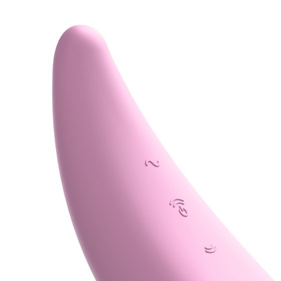 Satisfyer Curvy 3+ léghullámos csiklóizgató, vibrációval (rózsaszín) (APP-os)
