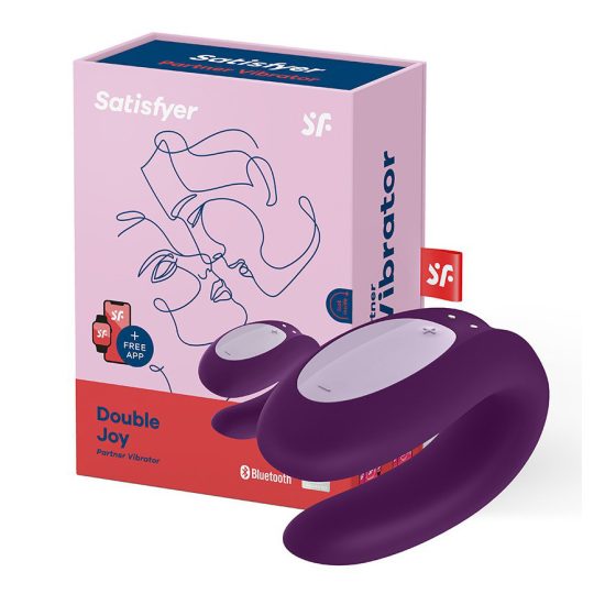 Satisfyer Double Joy párvibrátor (lila) (APP-os)